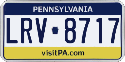 PA license plate LRV8717