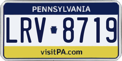 PA license plate LRV8719