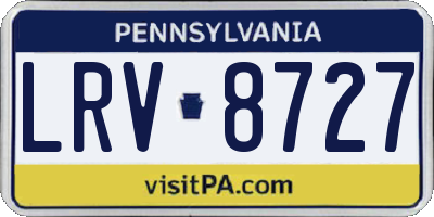 PA license plate LRV8727
