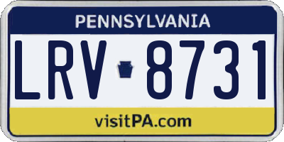 PA license plate LRV8731