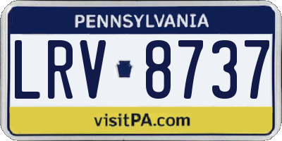 PA license plate LRV8737