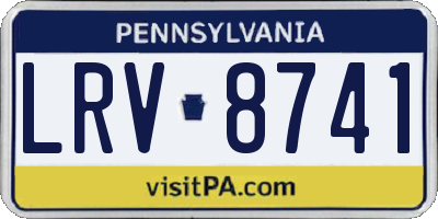 PA license plate LRV8741