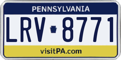 PA license plate LRV8771