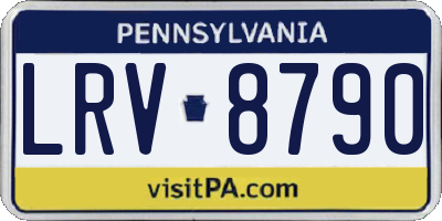 PA license plate LRV8790