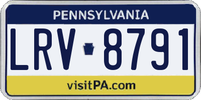 PA license plate LRV8791