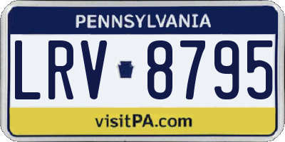 PA license plate LRV8795