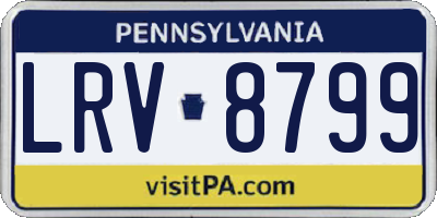 PA license plate LRV8799