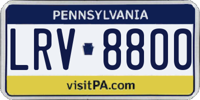PA license plate LRV8800
