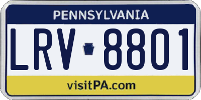 PA license plate LRV8801