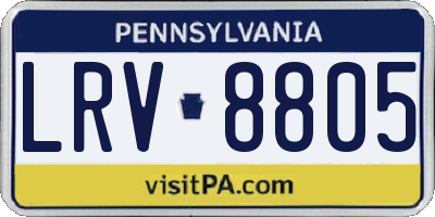 PA license plate LRV8805