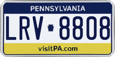 PA license plate LRV8808