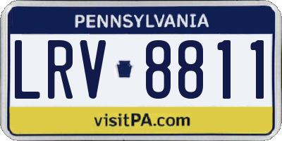 PA license plate LRV8811