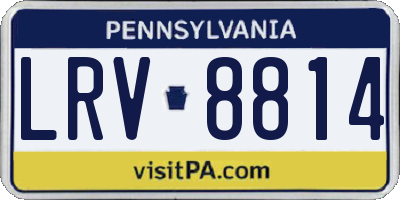 PA license plate LRV8814