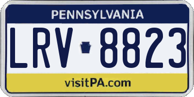 PA license plate LRV8823