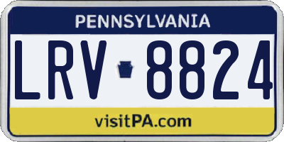 PA license plate LRV8824