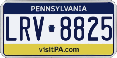 PA license plate LRV8825