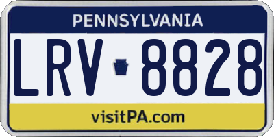 PA license plate LRV8828