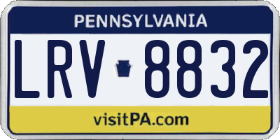 PA license plate LRV8832
