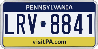 PA license plate LRV8841