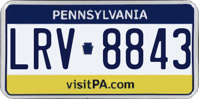 PA license plate LRV8843