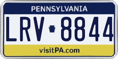 PA license plate LRV8844