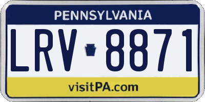 PA license plate LRV8871