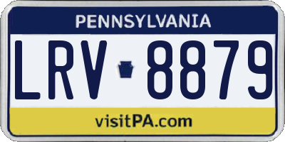 PA license plate LRV8879
