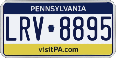 PA license plate LRV8895