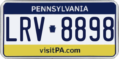 PA license plate LRV8898