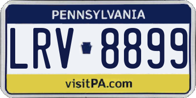 PA license plate LRV8899