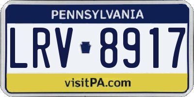 PA license plate LRV8917