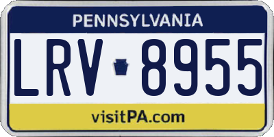 PA license plate LRV8955