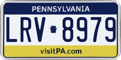 PA license plate LRV8979