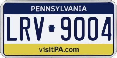 PA license plate LRV9004
