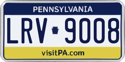 PA license plate LRV9008