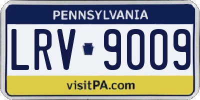 PA license plate LRV9009