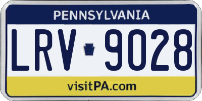 PA license plate LRV9028