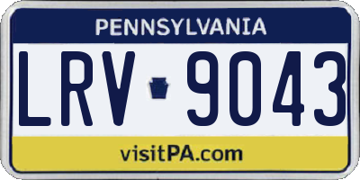 PA license plate LRV9043