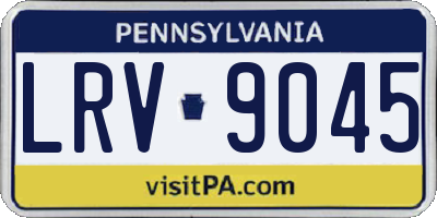 PA license plate LRV9045