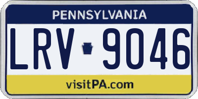 PA license plate LRV9046
