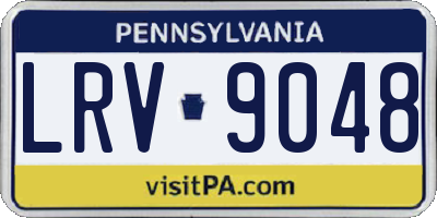 PA license plate LRV9048