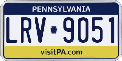 PA license plate LRV9051