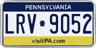 PA license plate LRV9052