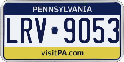 PA license plate LRV9053