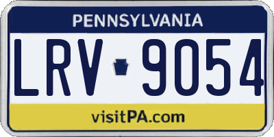 PA license plate LRV9054