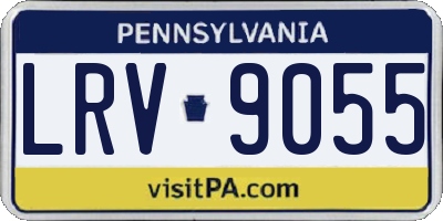 PA license plate LRV9055