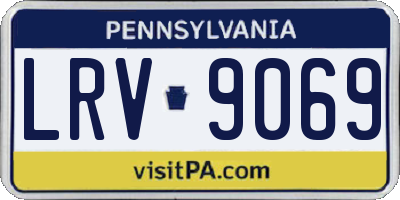 PA license plate LRV9069