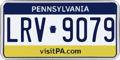 PA license plate LRV9079