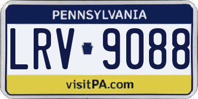 PA license plate LRV9088