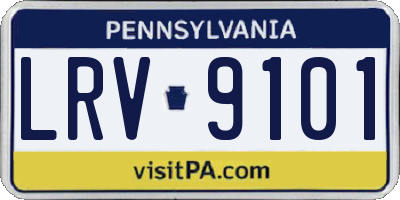 PA license plate LRV9101